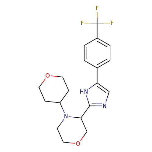 FC(c1ccc(cc1)c1cnc([nH]1)C1COCCN1C1CCOCC1)(F)F