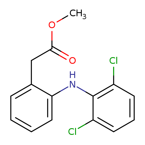 COC(=O)Cc1ccccc1Nc1c(Cl)cccc1Cl