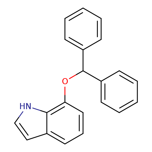 c1ccc(cc1)C(c1ccccc1)Oc1cccc2c1[nH]cc2