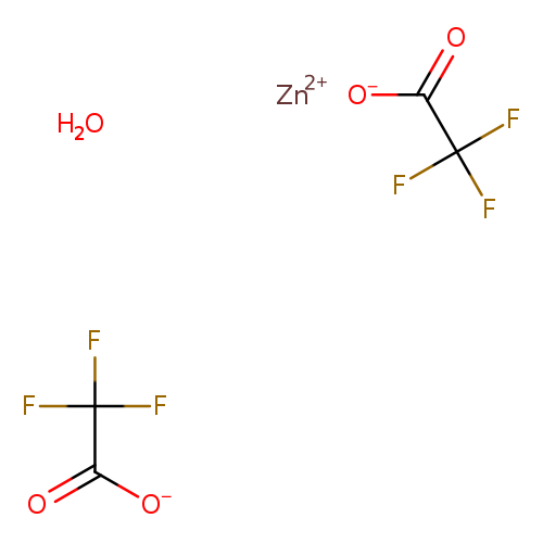 [O-]C(=O)C(F)(F)F.[O-]C(=O)C(F)(F)F.[Zn+2].O