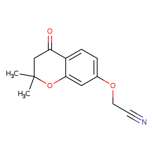 N#CCOc1ccc2c(c1)OC(CC2=O)(C)C