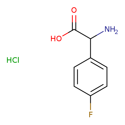 NC(c1ccc(cc1)F)C(=O)O.Cl