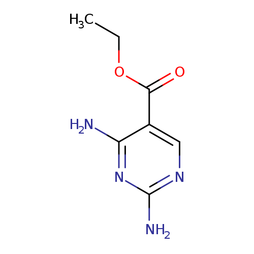 CCOC(=O)c1cnc(nc1N)N