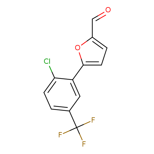 O=Cc1ccc(o1)c1cc(ccc1Cl)C(F)(F)F