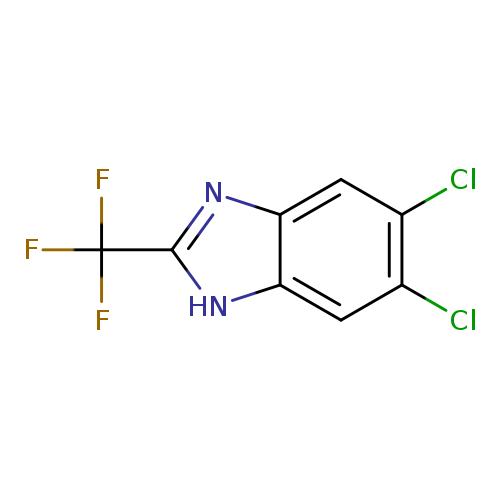 Clc1cc2[nH]c(nc2cc1Cl)C(F)(F)F