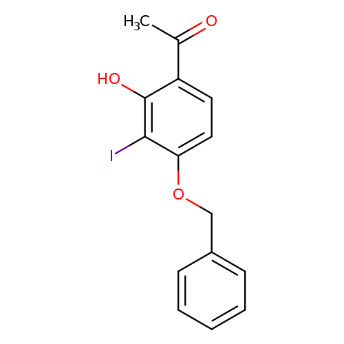Ic1c(OCc2ccccc2)ccc(c1O)C(=O)C