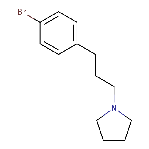 Brc1ccc(cc1)CCCN1CCCC1