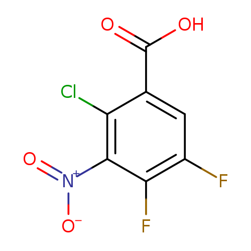 [O-][N+](=O)c1c(Cl)c(cc(c1F)F)C(=O)O