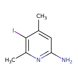 Nc1cc(C)c(c(n1)C)I