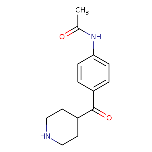 O=C(c1ccc(cc1)NC(=O)C)C1CCNCC1