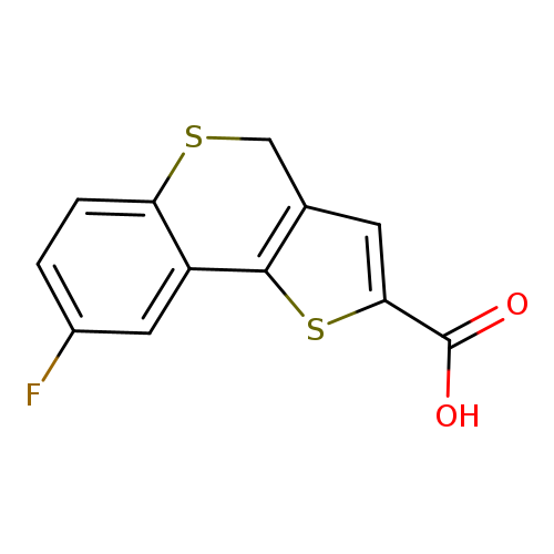 Fc1ccc2c(c1)c1sc(cc1CS2)C(=O)O