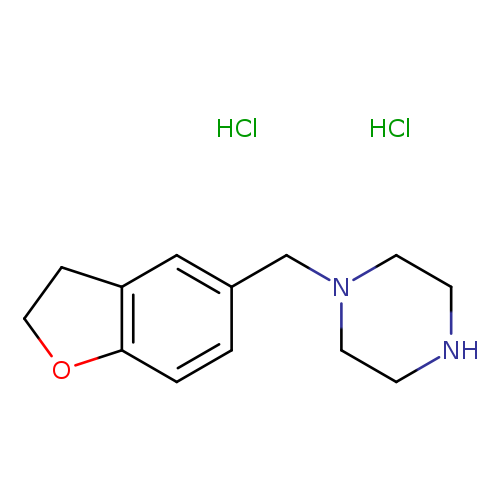 N1CCN(CC1)Cc1ccc2c(c1)CCO2.Cl.Cl