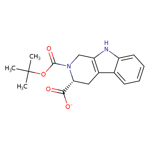 [O-]C(=O)[C@H]1Cc2c(CN1C(=O)OC(C)(C)C)[nH]c1c2cccc1