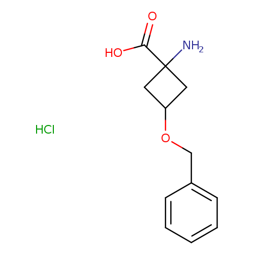 OC(=O)C1(N)CC(C1)OCc1ccccc1.Cl