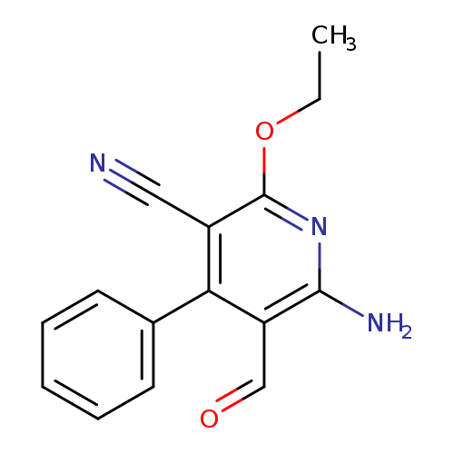 CCOc1nc(N)c(c(c1C#N)c1ccccc1)C=O