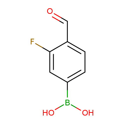 O=Cc1ccc(cc1F)B(O)O