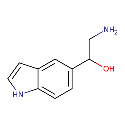 NCC(c1ccc2c(c1)cc[nH]2)O