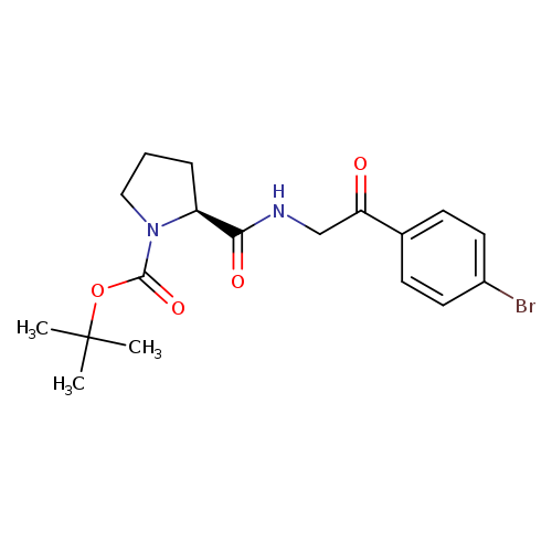 O=C([C@@H]1CCCN1C(=O)OC(C)(C)C)NCC(=O)c1ccc(cc1)Br