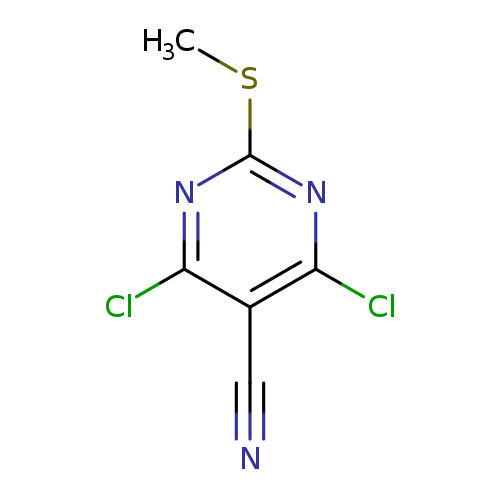 CSc1nc(Cl)c(c(n1)Cl)C#N