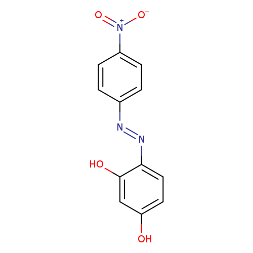 Oc1ccc(c(c1)O)/N=N/c1ccc(cc1)[N+](=O)[O-]