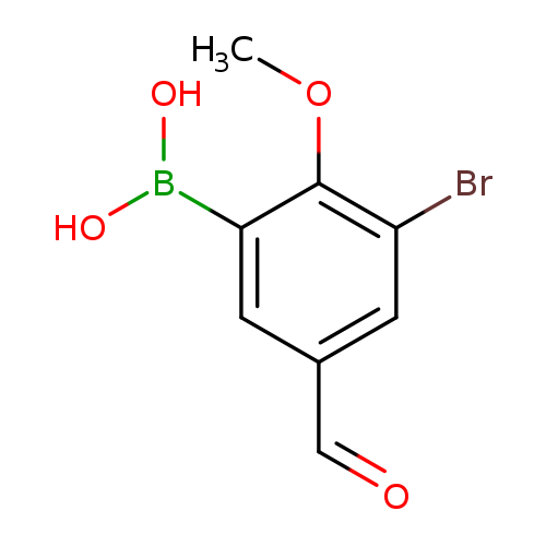COc1c(Br)cc(cc1B(O)O)C=O