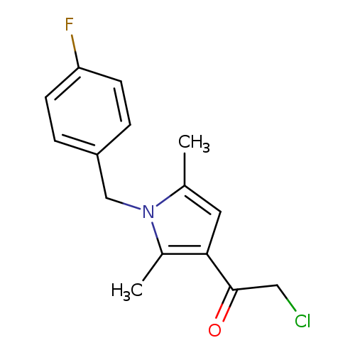 ClCC(=O)c1cc(n(c1C)Cc1ccc(cc1)F)C
