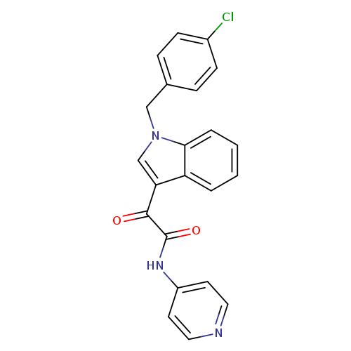 Clc1ccc(cc1)Cn1cc(c2c1cccc2)C(=O)C(=O)Nc1ccncc1