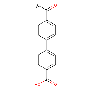 CC(=O)c1ccc(cc1)c1ccc(cc1)C(=O)O