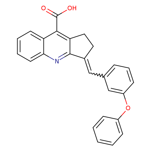 OC(=O)c1c2CCC(=Cc3cccc(c3)Oc3ccccc3)c2nc2c1cccc2