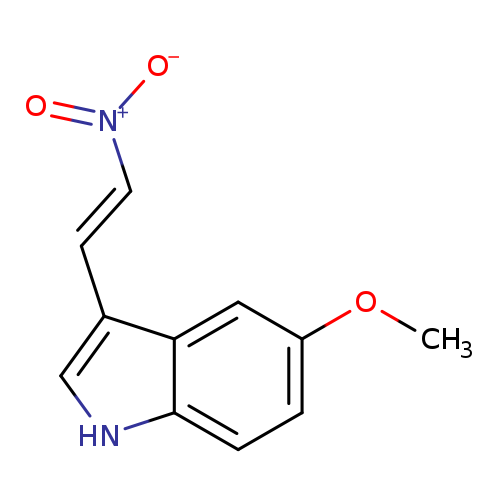 COc1ccc2c(c1)c(c[nH]2)/C=C/[N+](=O)[O-]