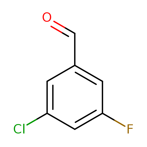 O=Cc1cc(F)cc(c1)Cl