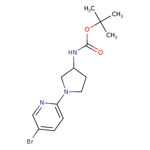 O=C(OC(C)(C)C)NC1CCN(C1)c1ccc(cn1)Br