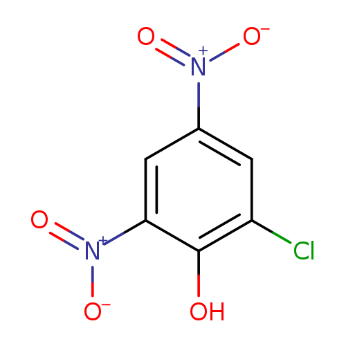 [O-][N+](=O)c1cc(Cl)c(c(c1)[N+](=O)[O-])O
