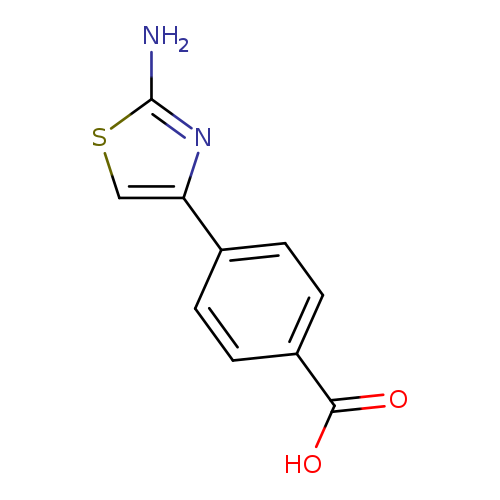 OC(=O)c1ccc(cc1)c1csc(n1)N