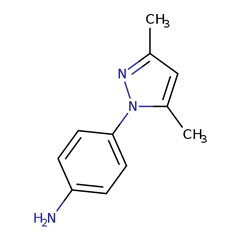 Nc1ccc(cc1)n1nc(cc1C)C