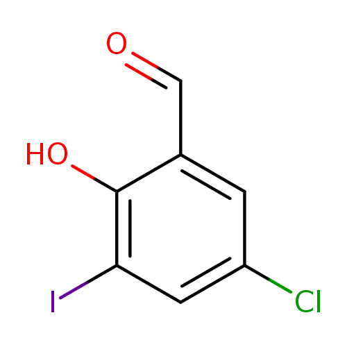 O=Cc1cc(Cl)cc(c1O)I
