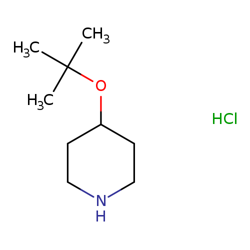 CC(OC1CCNCC1)(C)C.Cl