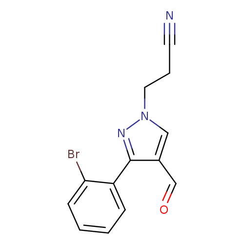 N#CCCn1cc(c(n1)c1ccccc1Br)C=O