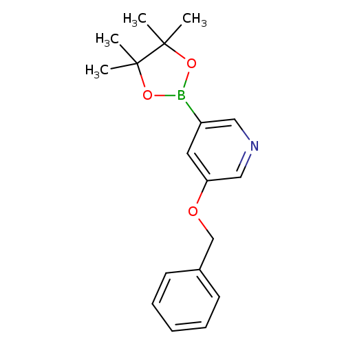 CC1(C)OB(OC1(C)C)c1cncc(c1)OCc1ccccc1