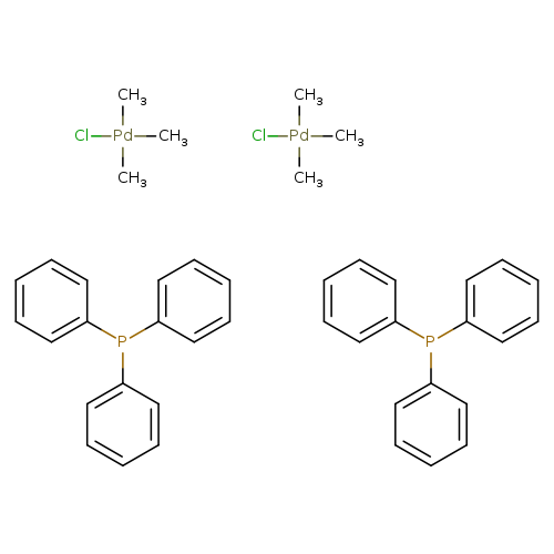 c1ccc(cc1)P(c1ccccc1)c1ccccc1.c1ccc(cc1)P(c1ccccc1)c1ccccc1.C[Pd](Cl)(C)C.C[Pd](Cl)(C)C