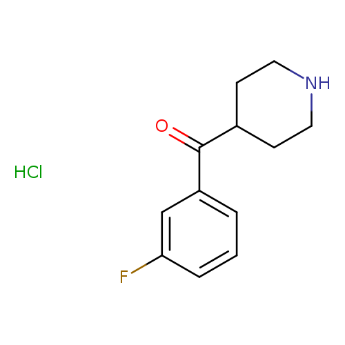 Fc1cccc(c1)C(=O)C1CCNCC1.Cl