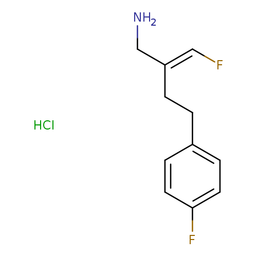 NC/C(=C/F)/CCc1ccc(cc1)F.Cl