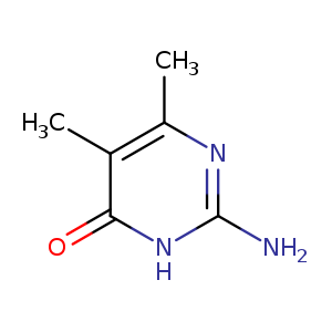Cc1nc(N)[nH]c(=O)c1C