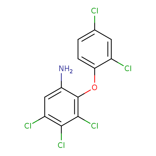 Clc1ccc(c(c1)Cl)Oc1c(N)cc(c(c1Cl)Cl)Cl