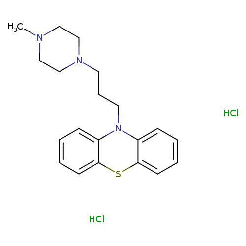 CN1CCN(CC1)CCCN1c2ccccc2Sc2c1cccc2.Cl.Cl