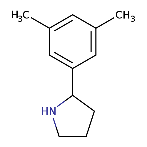 Cc1cc(cc(c1)C)C1CCCN1