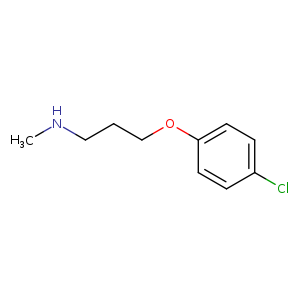 CNCCCOc1ccc(cc1)Cl