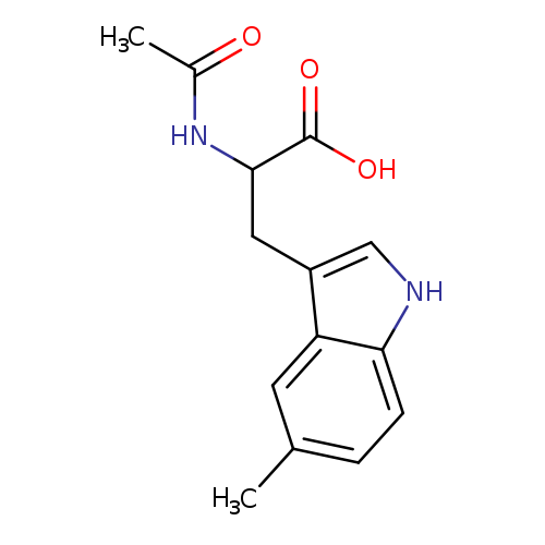 CC(=O)NC(C(=O)O)Cc1c[nH]c2c1cc(C)cc2
