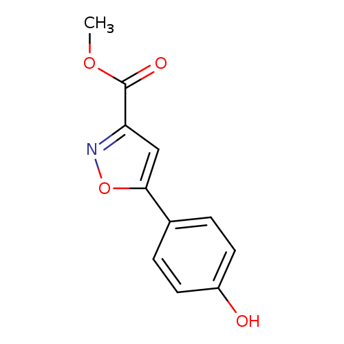 COC(=O)c1noc(c1)c1ccc(cc1)O