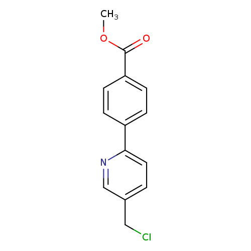 COC(=O)c1ccc(cc1)c1ccc(cn1)CCl